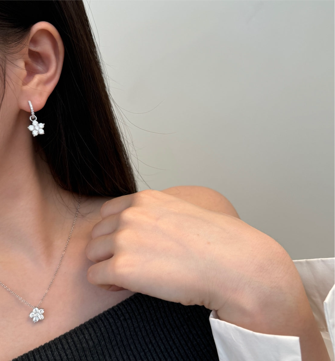 Boucles d’oreilles Hanging Marguerite