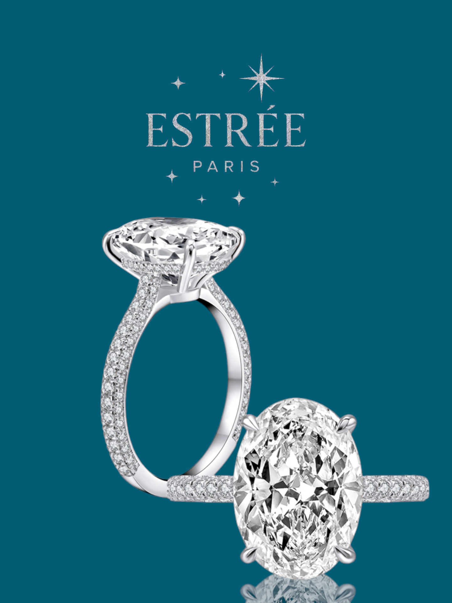 Bague Imperial Luna💎- Moissanite Argent 925