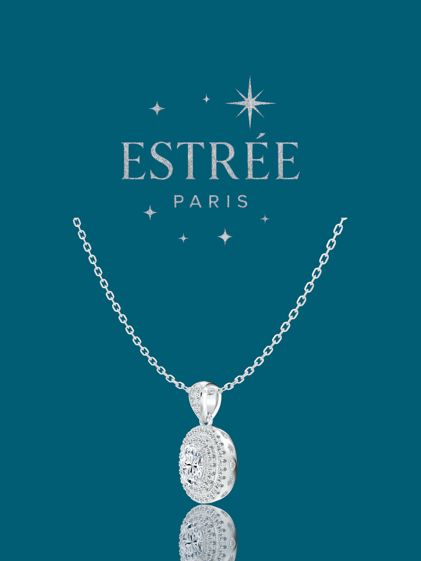 Collier Ice Halo - Moissanite Argent 925 💎