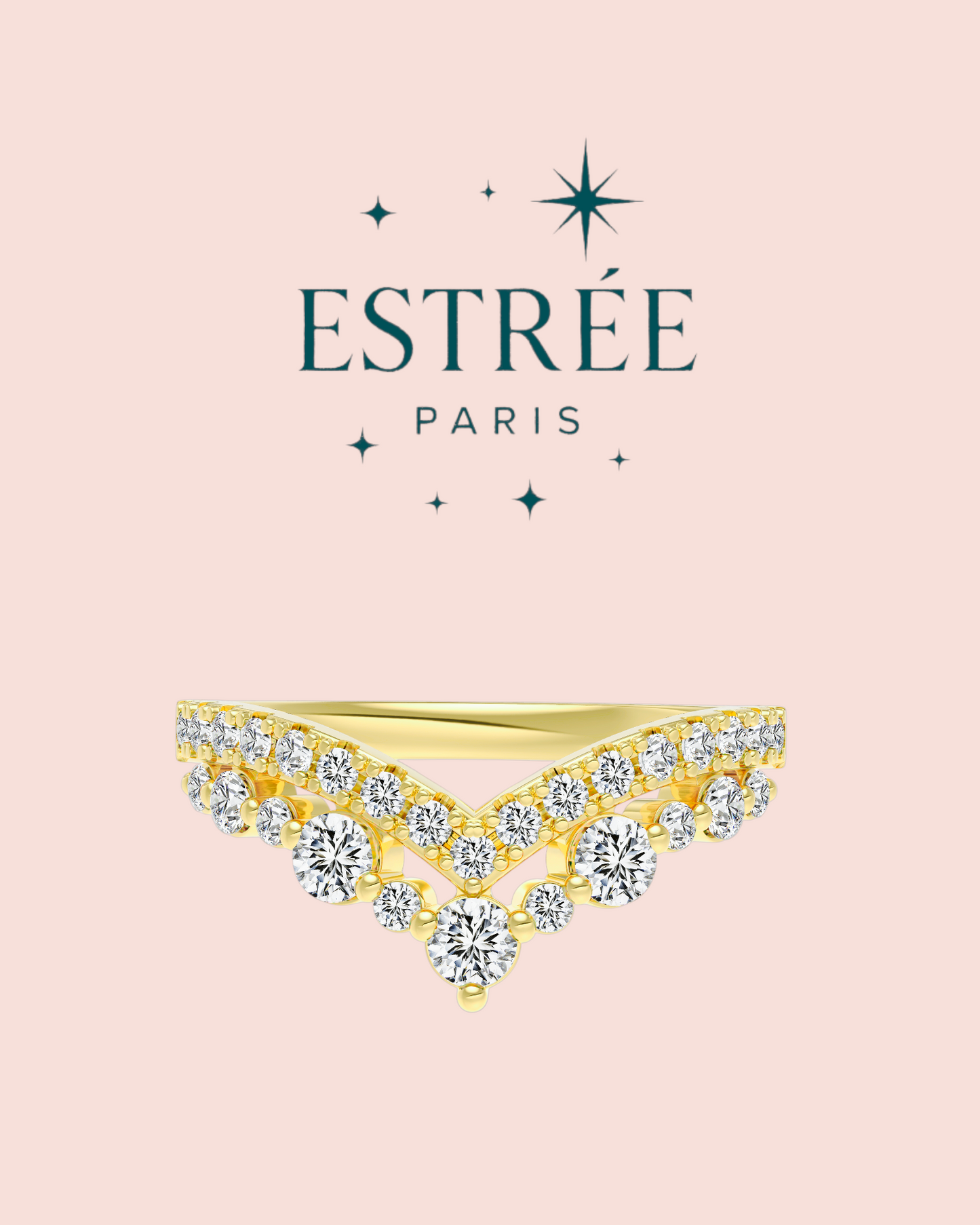 Bague Crown - Argentée/Dorée