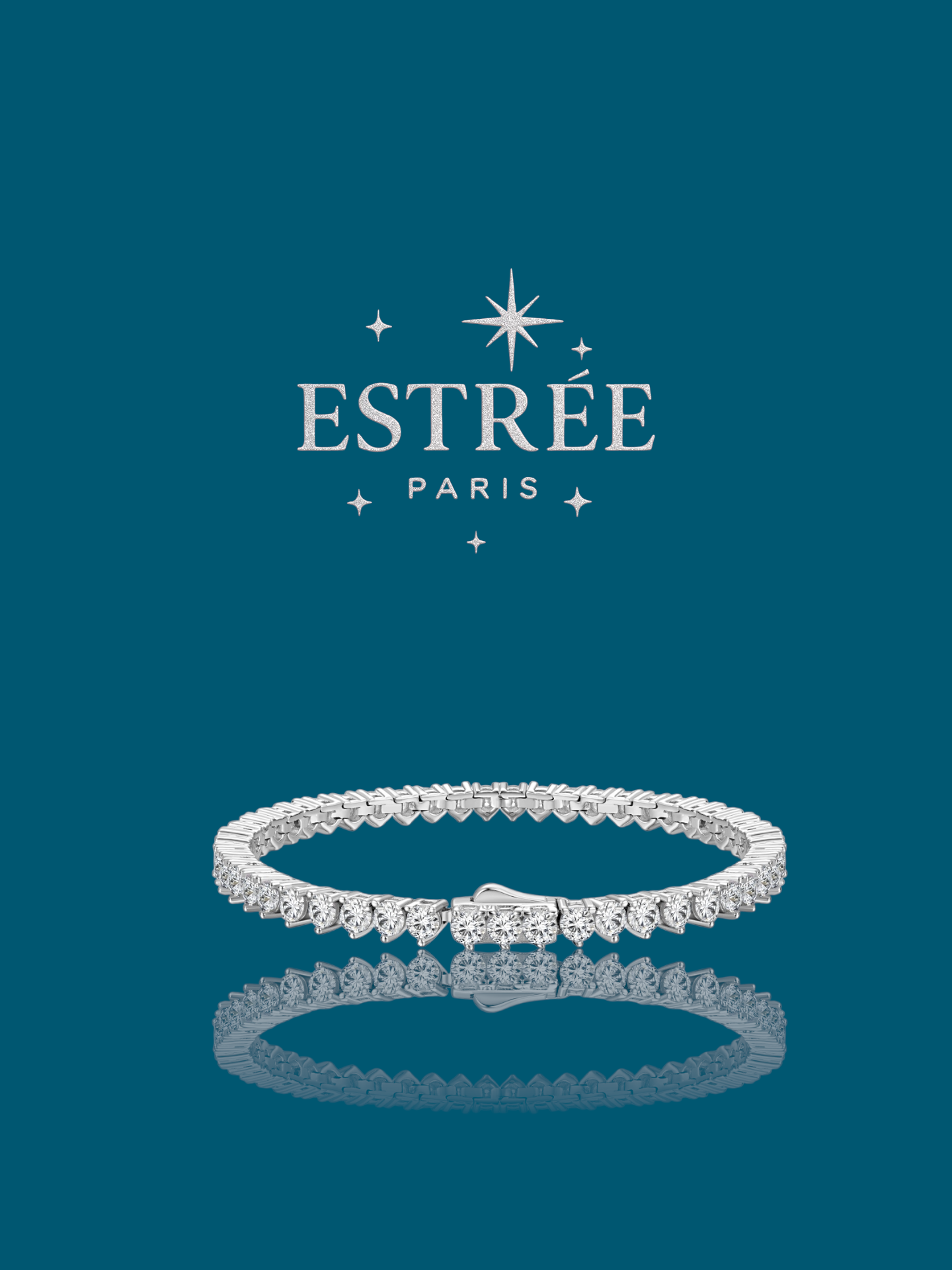 Bracelet glamour Moissanite - 16cm 💎