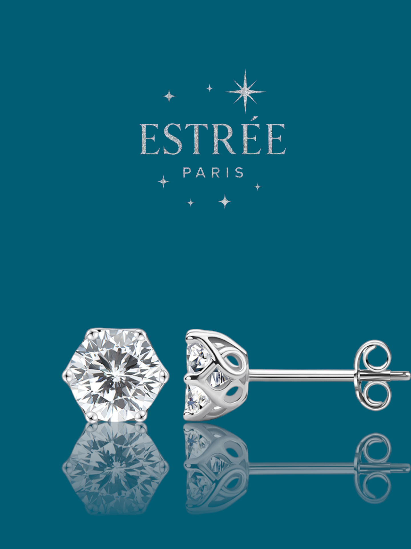 Boucles d'oreilles pupuce💎- Moissanite Argent 925