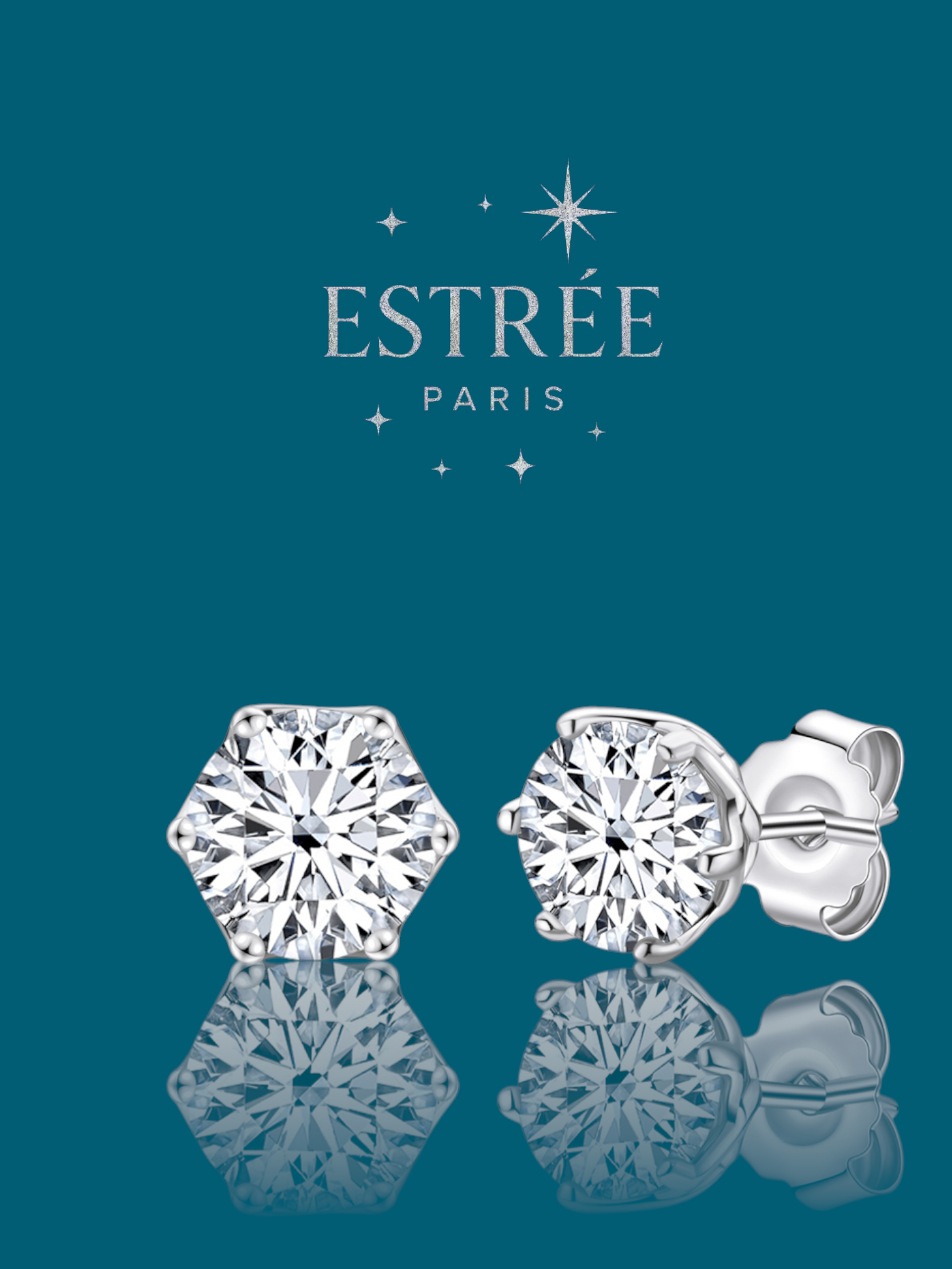 Boucles d'oreilles pupuce💎- Moissanite Argent 925