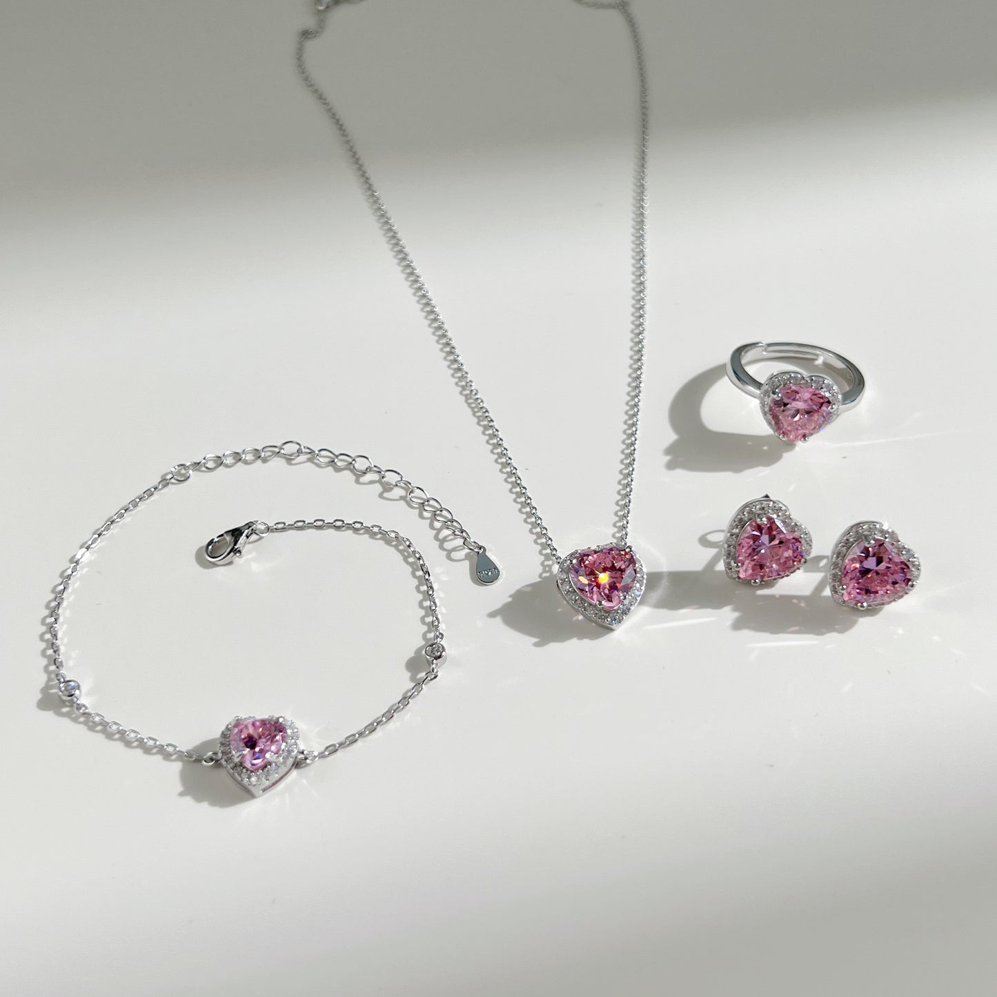 Rosy Heart Earrings