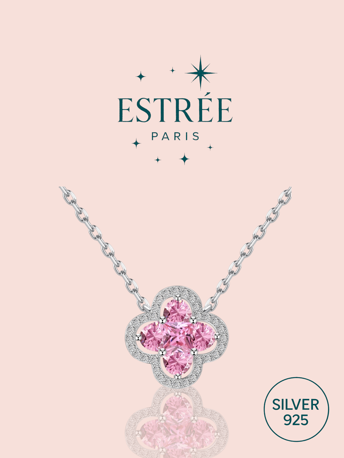 Blush Clover Necklace