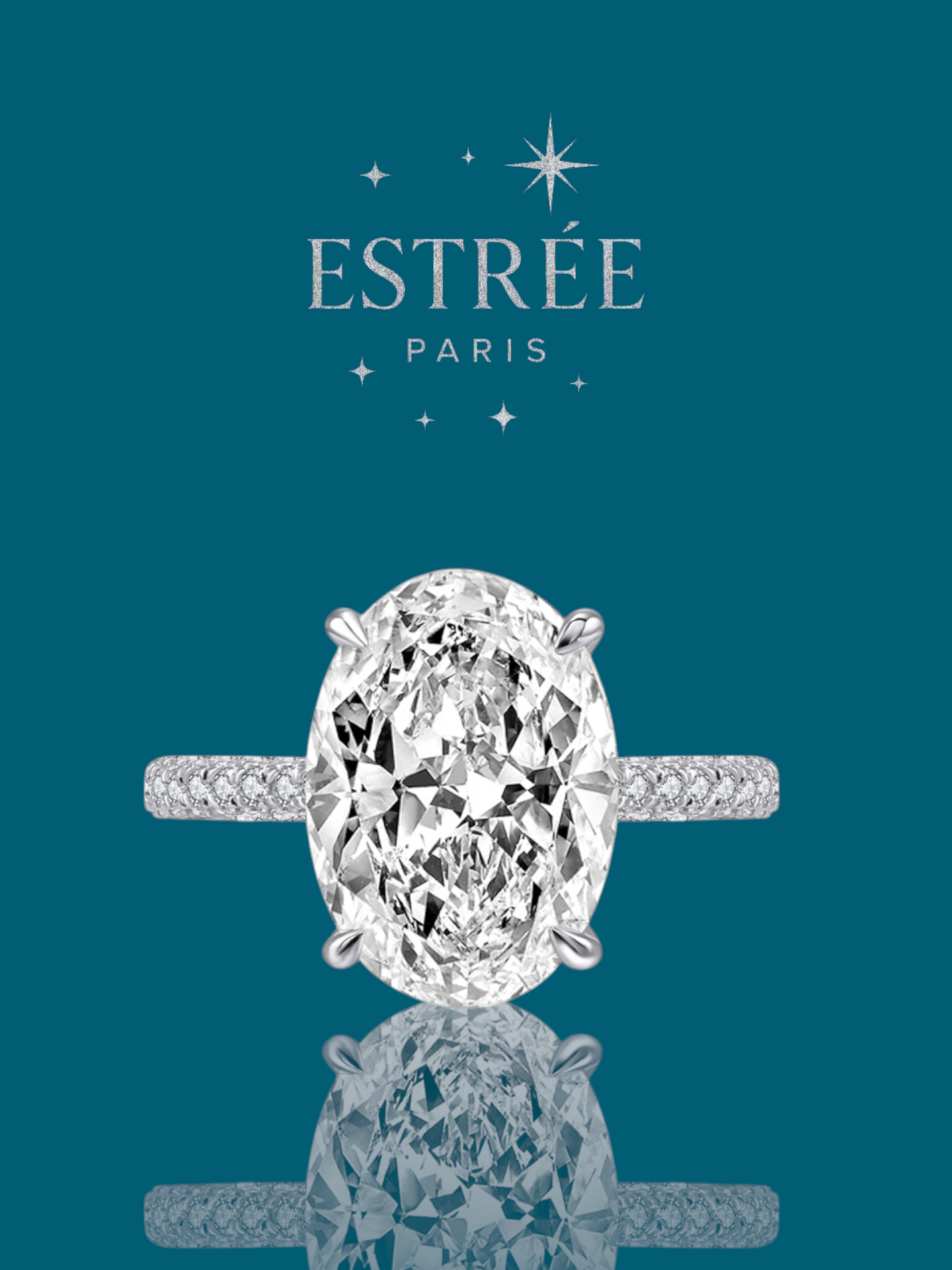 Bague Imperial Luna💎- Moissanite Argent 925