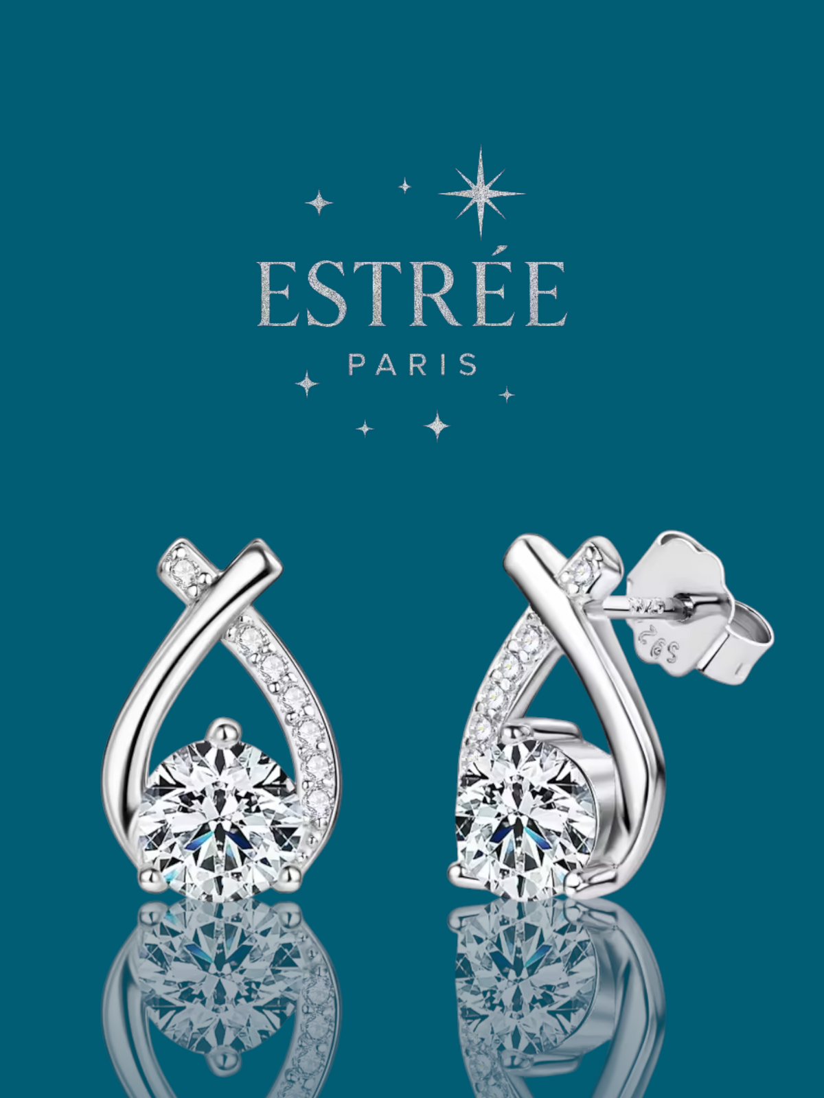 Boucles d'oreilles Knot 💎- Moissanite Argent 925