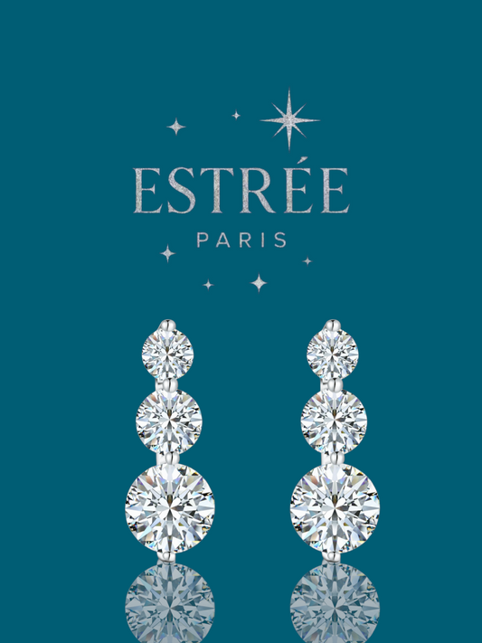 Boucles d'oreilles T-Drop - Moissanite Argent 925 💎 💎