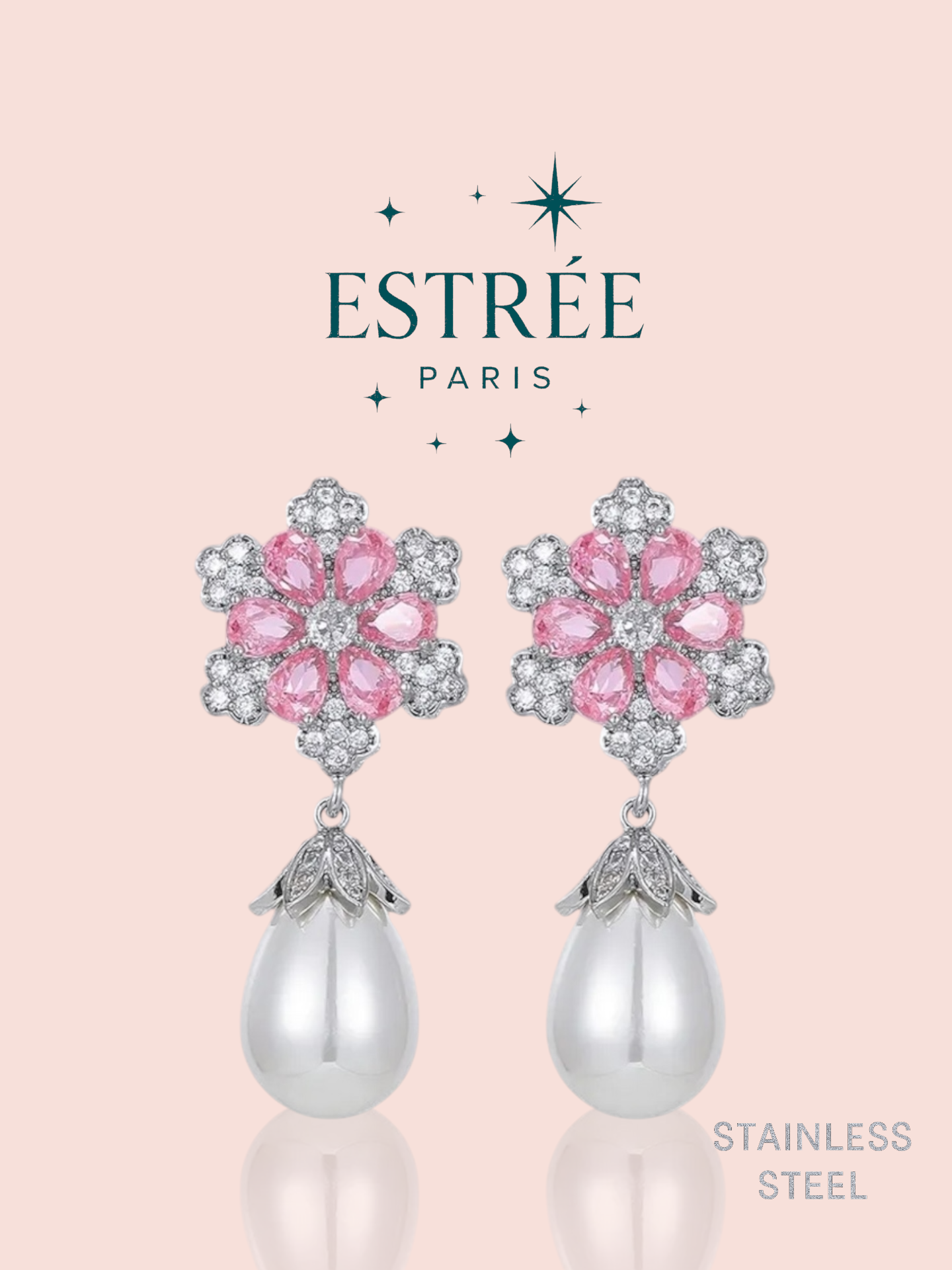 Boucles d'oreilles Blush Blossom Drop