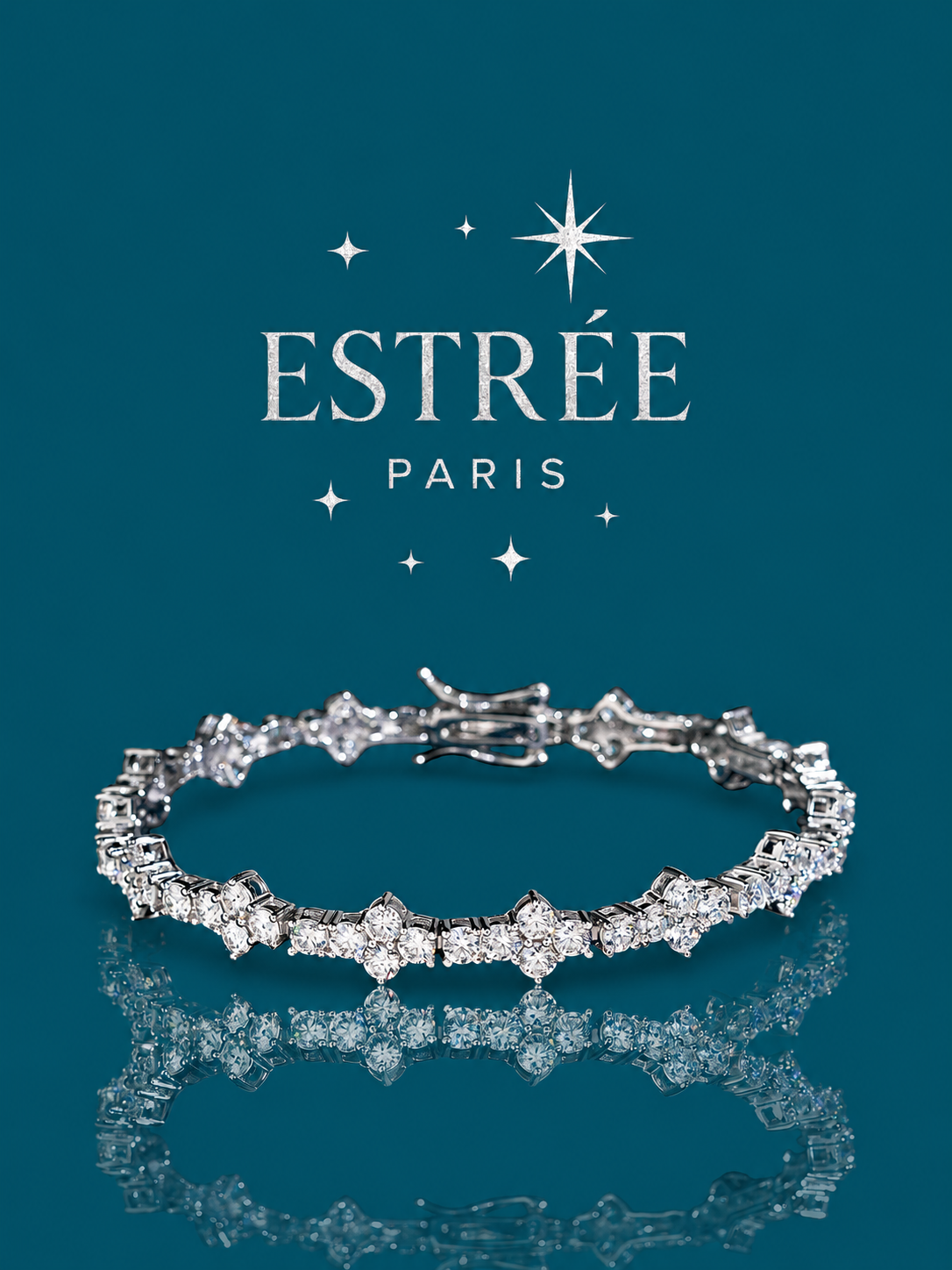 Bracelet Diamond Clover - Moissanite - 17 cm 💎