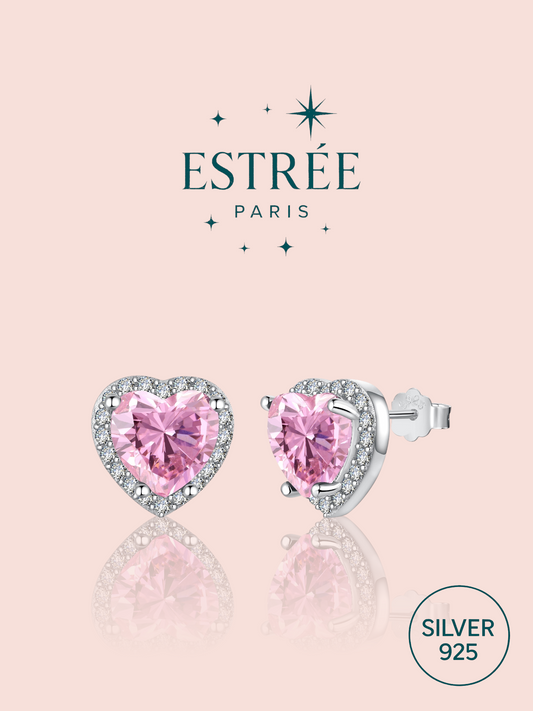 Rosy Heart Earrings
