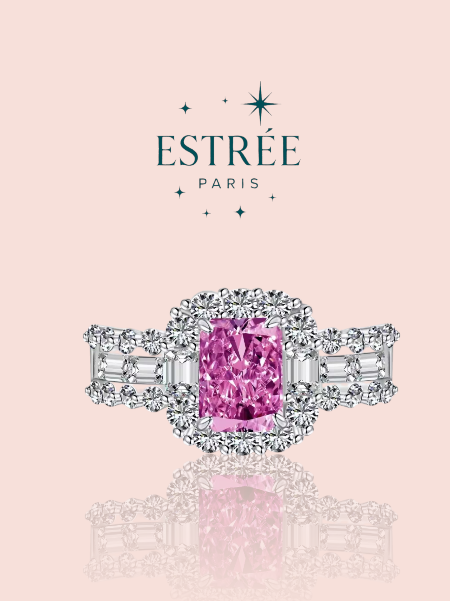 [Pink Sunrise🌺] Bague Victoria Pink