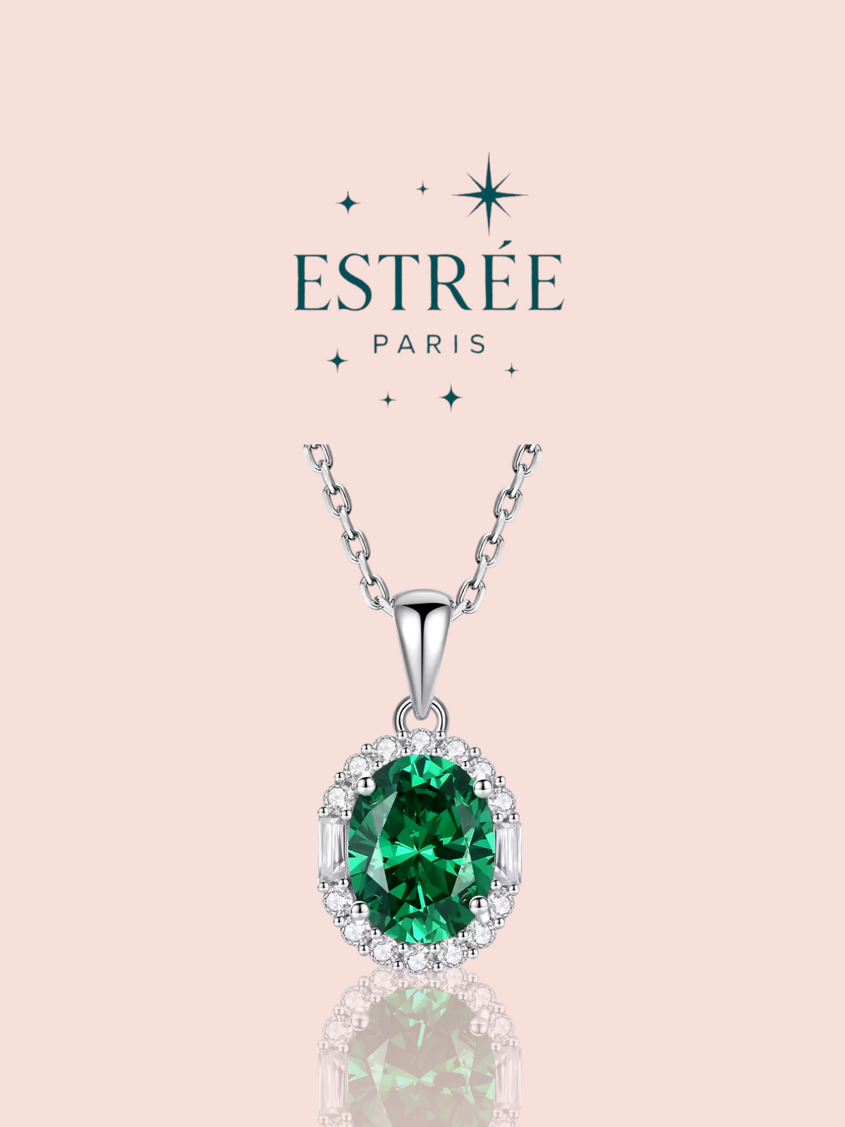 Collier Green Halo