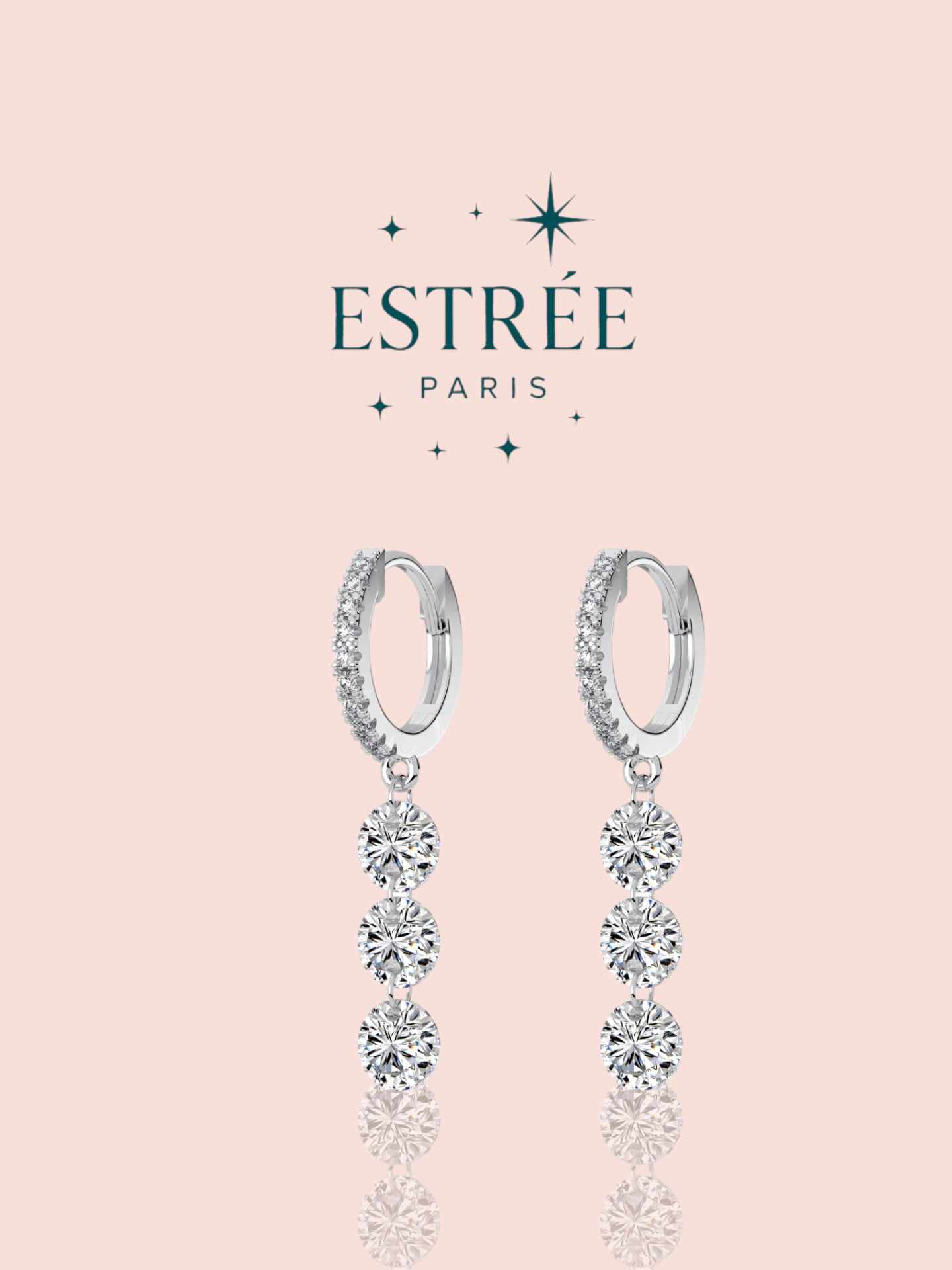 Boucles d’oreilles créoles triple drop