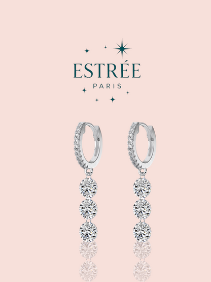 Boucles d’oreilles créoles triple drop