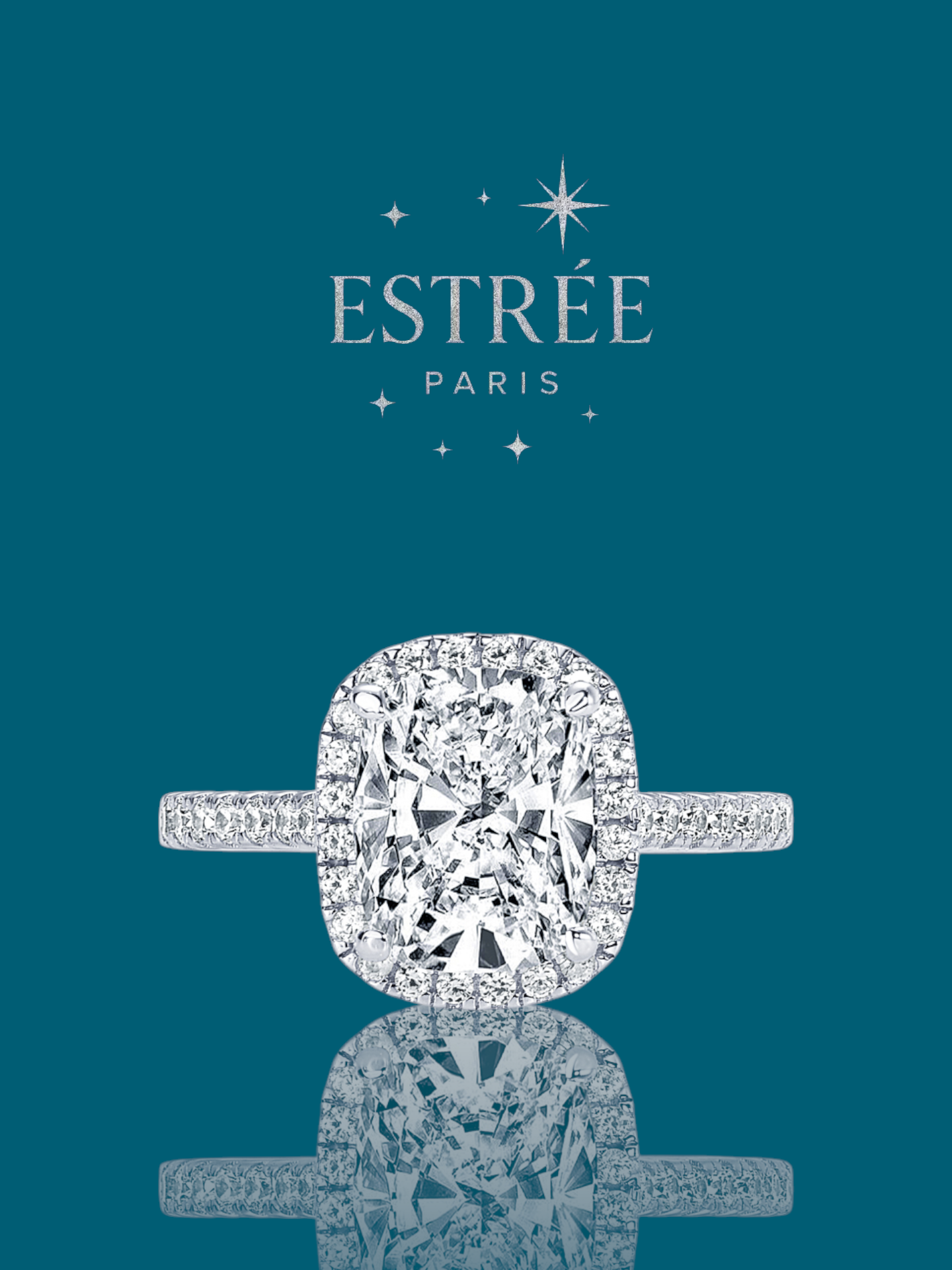 Bague Diamond Cushion💎- Moissanite Argent 925