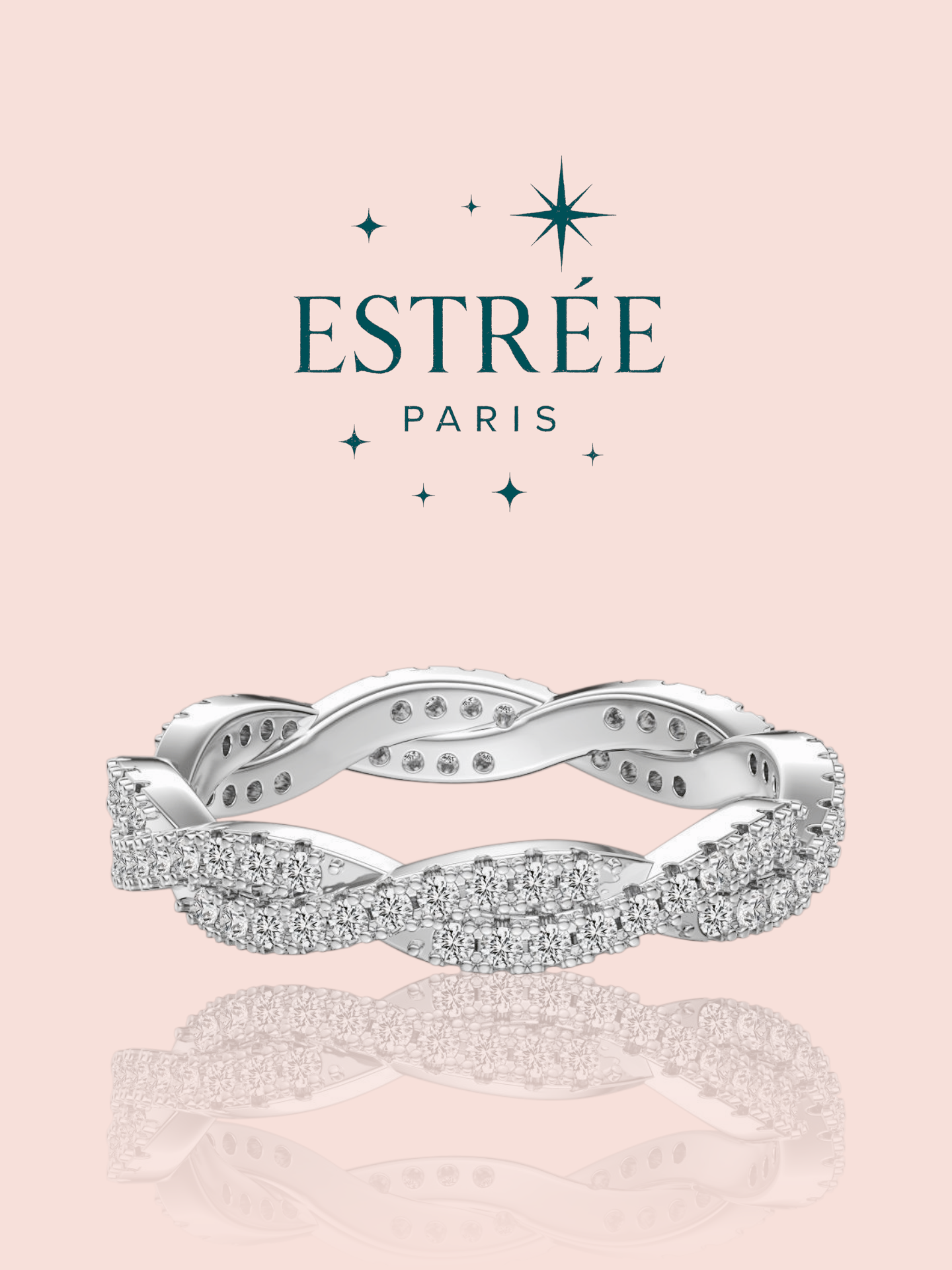 alliance torsadée en zirconium et argent 925 Estrée Paris 