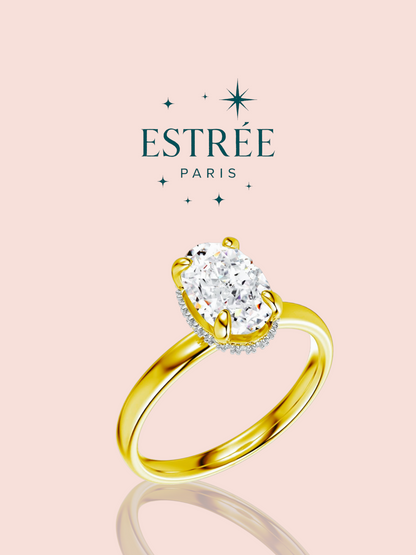 Bague Baby Luna low en zirconium et  dorée Estrée Paris