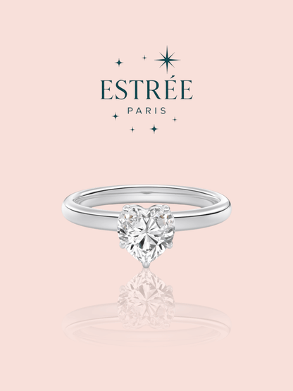 Bague White Valentine en zirconium et argent 925 Estrée Paris