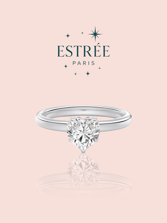 Bague White Valentine en zirconium et argent 925 Estrée Paris 