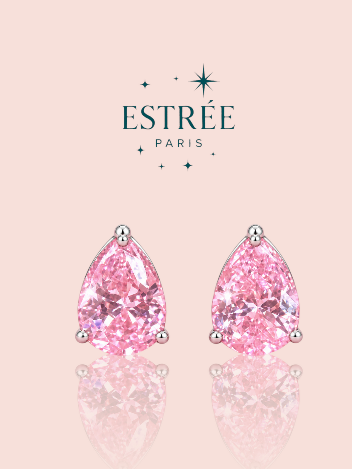 Boucles d’oreilles Pupuce Poire rose