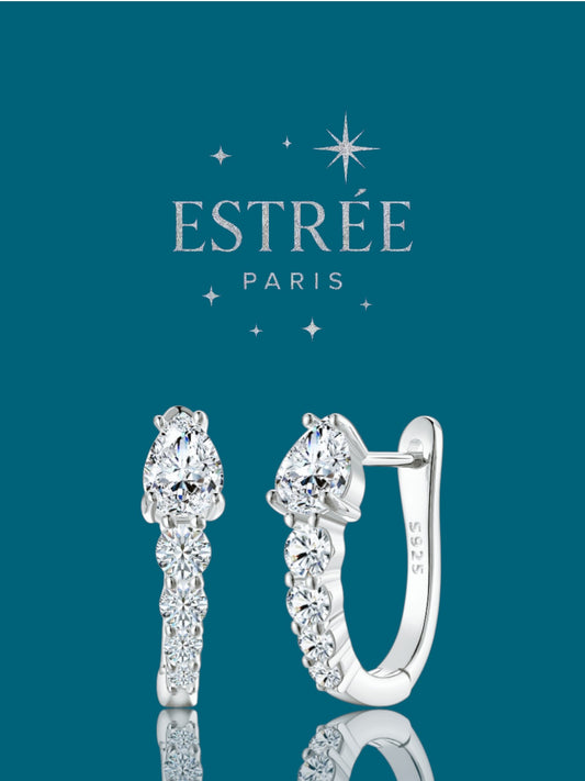 Boucles d'oreilles créoles poire