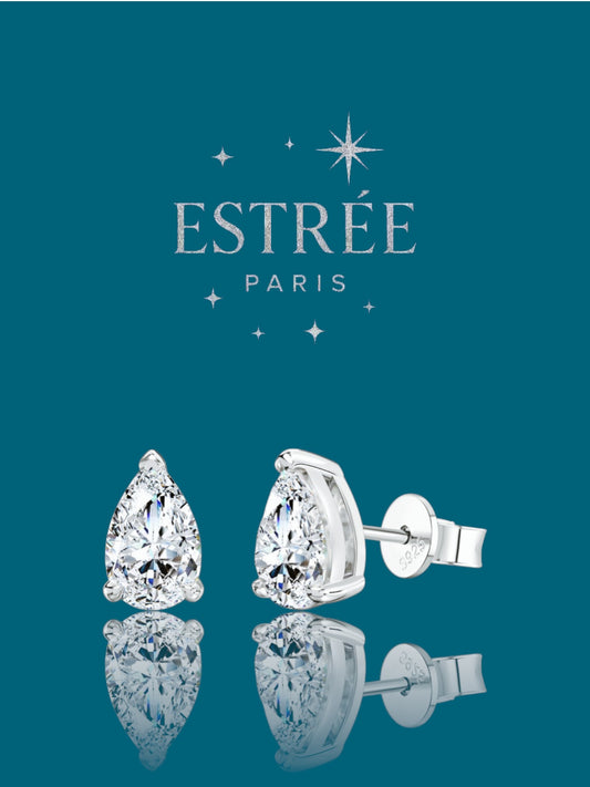 Boucles d'oreilles pear - Moissanite Argent 925 💎