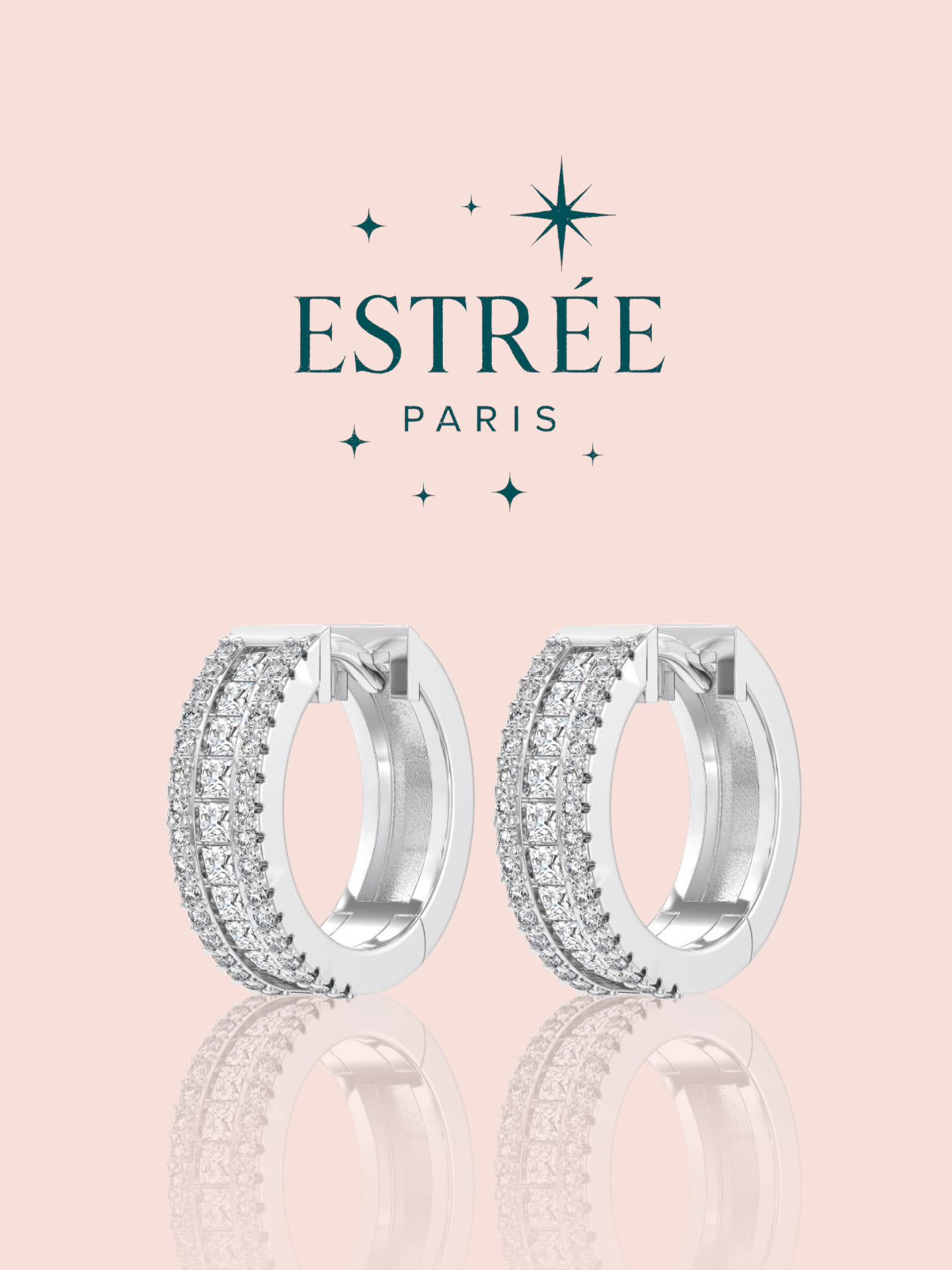 Boucles d’oreilles créoles moonlace 💎