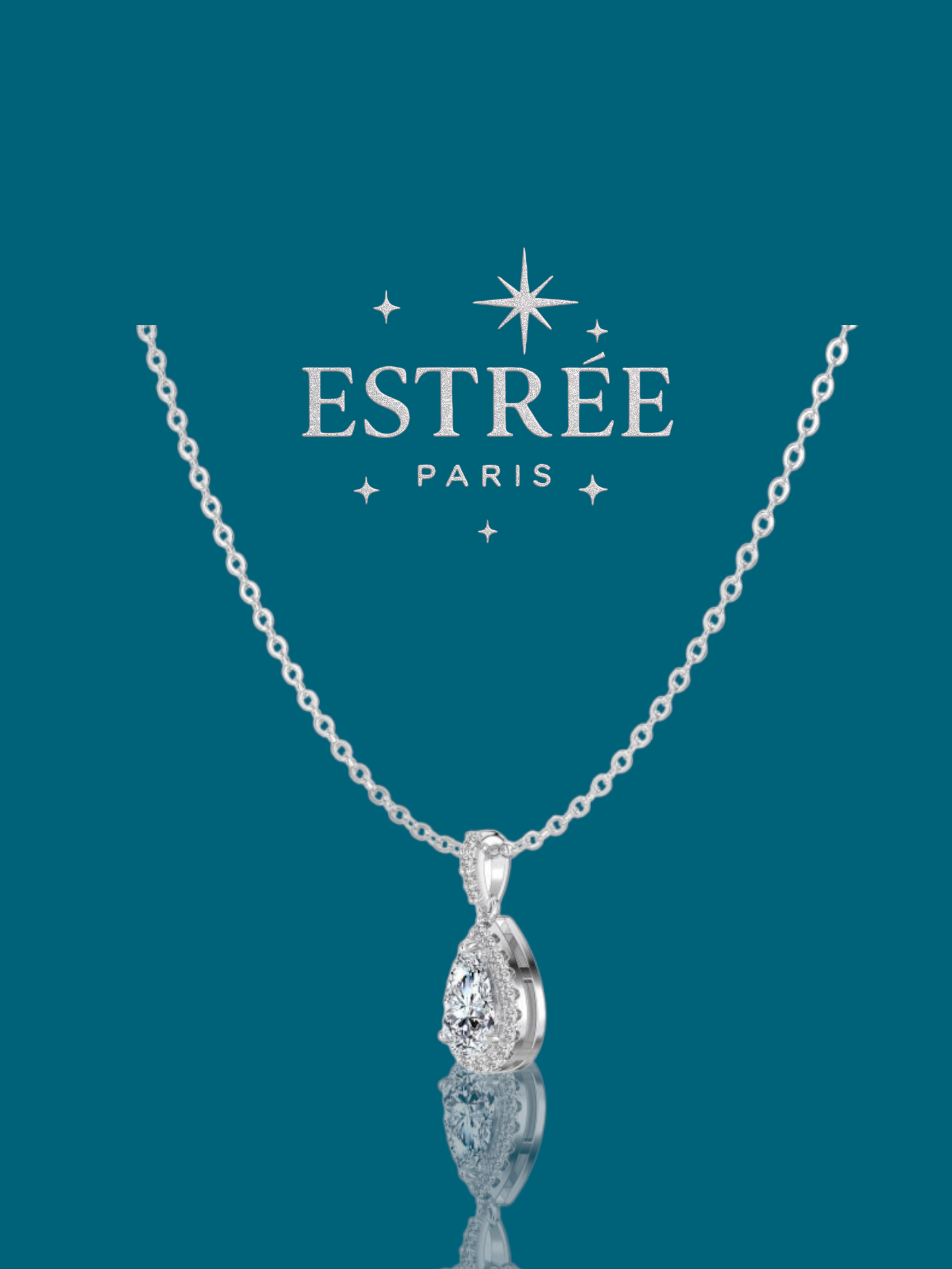 Collier Drop Moissanite en Argent 925 💎