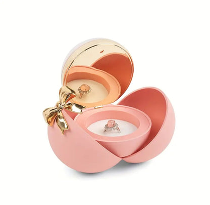 Coffret bijoux rose éternelle - rond