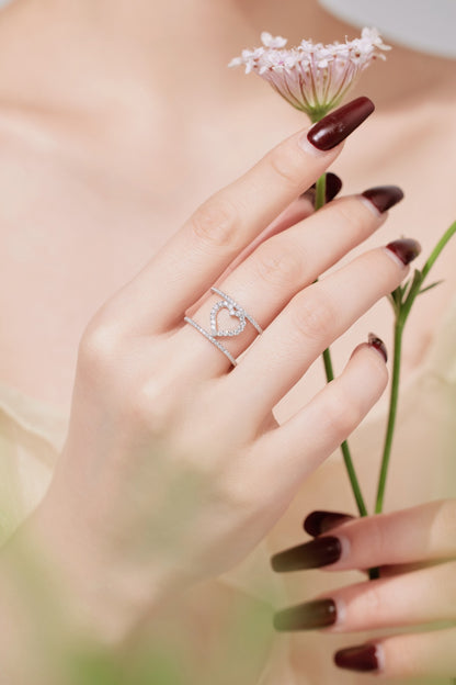 Bague Coeur - Argentée