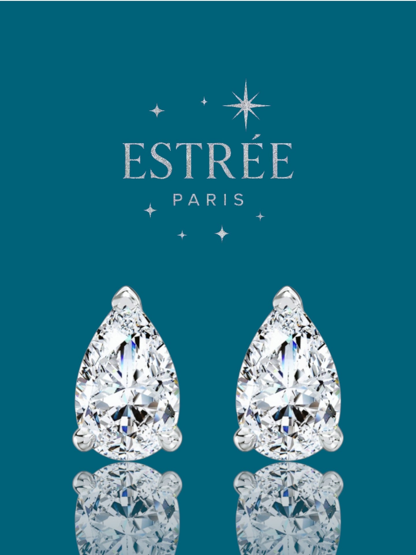 Boucles d'oreilles pear - Moissanite Argent 925 💎